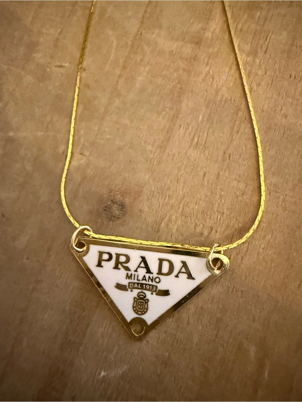 Designer Inspired Triangle Pendant Necklace • 17”